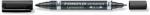 STAEDTLER Маркер Staedtler Lumocolor Duo Perm 0, 6-1, 5мм черен (348-9)