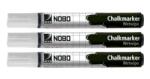 Nobo WB Маркер Chalkmarker т/стъклена дъска кръгъл бял (3) (34438398)