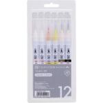 ZIG Clean Color Pensel Pen меки цветове комплект от 12 бр (RB-6000AT/12VB)