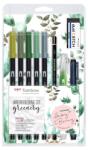 Tombow Marker ABT Dual Brush комплект Greenery (9) (WCS-GR)
