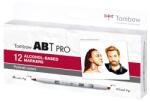 Tombow Маркер алкохол ABT PRO Двустранен Четка 12P-6 Портретен комплект (12) (ABTP-12P-6)