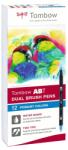 Tombow Томбоу Маркер abt Двуцветна Четка 12p-1 Базисен (12) (abt-12p-1)