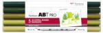 Tombow Маркер Tombow алкохолен ABT PRO с двойна четка 5P-5 зелени цветове (5) (ABTP-5P-6)