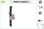 VALEO Mecanism actionare geam VALEO 850878 (850878) - automobilus