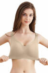 Linovit Store Sutien Alăptat fără Cusături și fără Întărituri - Bej - Bej, XL (B1XL)