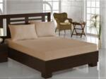 Kotonia Home Husa pat cu elastic Kotonia Home - Tricot, 100% bumbac, bej inchis, 100×200+20 cm (003070-100)