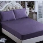 Kotonia Home Husa pat cu elastic Kotonia Home - Tricot, 100% bumbac, mov, 180x200+20 cm (003068-180)