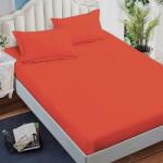 Kotonia Home Husa pat cu elastic Kotonia Home - Tricot, 100% bumbac, portocaliu, 180x200+20 cm (003065-180)