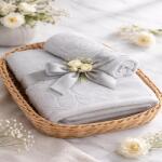 Kotonia Home Prosop baie Kotonia Home - jacquard, 100% Bumbac, decor floral satinat, 70x140 cm, alb - 02 (004826-70140) Prosop