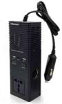 AUTOLIFE 63011 12/24V Autós inverter 200W átalakító AC 220V-ra, 2 hálózati csatlakozóval, 2 USB - 1 Type-C porttal és 1 szivargyújtó aljzat (63011)