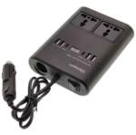 AUTOLIFE 13276 12/24V Autós inverter 150W átalakító AC 220V-ra, 2 hálózati csatlakozóval, 4 USB - 2 Type-C porttal és 1 szivargyújtó aljzat (13276) - aruhaz