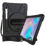 Gigapack Samsung Tab S6 10.5 LTE / Tab S6 10.5 WIFI GIGAPACK Defender műanyag telefonvédő ütésállóság, 360° + kézpánt, FEKETE (GP-91318) (GP-91318)