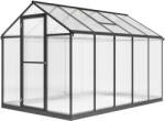 Outsunny Seră de grădină din aluminiu și policarbonat, cu ferestre superioare reglabile 303x183x195cm transparent | Aosom Romania (845-243V02CG)