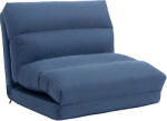 HOMCOM Fotoliu de podea canapea relax fotoliu convertibil în pat reglabil 90° à 180° țesătură - 70 x 72 x 56 cm - albastru închis | Aosom Romania (839-967V00DB)