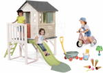 Smoby Căsuță pe piloni și babytaxiu cu cărucior House On Stilts Life Smoby extensibilă cu tobogan de 1, 5 m cu jet de apă (SM810802-24) Casuta pentru copii