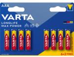 VARTA Longlife Max Power AAA 6 + 2 db