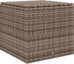 Outsunny Napfényes tárolódoboz, PE rattan és acél, 75x75x70 cm, barna (865-020V00KK)