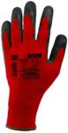  Manusi din poliestier Eurolite 1Lace, rosu tricot, acoperite cu latex negru, marimea 9 1LACE00009