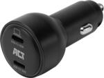 ACT Бързо зарядно за кола 95W 2x USB-C, PD, GAN, 12-24V (EWENT-ACT-AC2210) - cybertrade