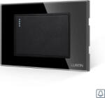 Luxion Intrerupator cu Revenire (Sonerie) Mecanic LUXION cu Rama din Sticla Standard Italian 3M (Negru) (lxi-001gf-b)