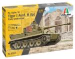 Italeri Model asamblabil Militar: Tancuri - Tanc greu german Pz. Kpfw. VI Tiger I Ausf. H (tp) Producție timpurie (ITA6767)