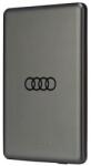 Audi Преносима външна батерия с USB-C порт и безжично зареждане с MagSafe - Audi Ultra Slim MagSafe Wireless Power Bank 5000 mAh 15W (AU-MWPB5000-GT/D1-GY)
