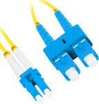 Lanberg Cablu retea fibra optica cu lungime 2 m si conectori SC/UPC-LC/UPC, Lanberg Z43316, SM, DUPLEX 3.0MM G657A1 LSZH, galben (FO-SULU-SD11-0020-YE)