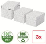 Esselte Set 3 buc Cutii arhivare carton 250 x 200 x 150 mm alb Esselte Home Recycled (ESS628280) - vexio