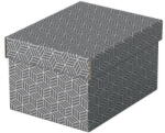 Esselte Set 3 buc Cutii arhivare carton 250 x 200 x 150 mm gri Esselte Home Recycled (ESS628281) - vexio