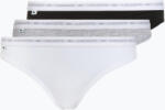 Lacoste Chiloți pentru femei Lacoste 8F1338 3 perechi black/white/silver chine
