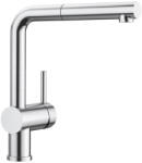 BLANCO LINUS-S mosogató csaptelep, kihúzható zuhanyfejjel, HD, PVD steel 526242 (526242)