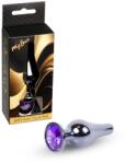 MyLove Plug anal MyLove Toys Jewellery Dark Silver Butt, oțel inoxidabil, bază cu diamant decorativ (ATR-64-00053ML)