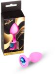 MyLove Plug anal MyLove Toys Jewellery Pink Silicone, silicon roz, bază cu diamant decorativ (ATR-64-00081ML)