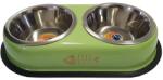 4DOG Castron dublu din inox 4Dog 2 x 0, 95 L