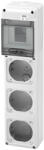 Gewiss GW68001N - Q-DIN 5 Ipari Elosztódoboz - 5 DIN Modul - 3 IEC 309 16A IP44/67 csatlakozóperemekkel - IP65 - Szürke RAL 7035 (GW68001N)