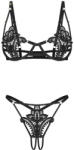  Fehérnemű szett Luise sublim black 2-pcs crotchless set s/m