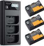 K&F Concept Kit K&F Concept (K&F LP-E6NH KF28.0039V1 Camera Battery 2250mAh, 3-pack + Charger LCD display cha)