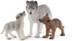 Schleich Wild Life Mother Wolf With Pups (42472) Figurina