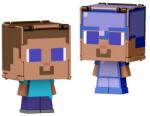 Mattel Minecraft Mob Head Minis Flipping Figs Steve & Steve In Enchanted Armor Figurina