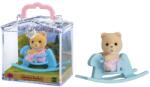 EPOCH Sylvanian Families Baby Carry Case Bear On Rocking Horse 5199 Figurina