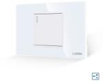 Luxion Intrerupator Simplu Cap Cruce Mecanic LUXION cu Rama din Sticla, Standard Italian, 2/3M