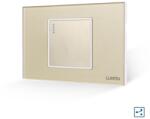Luxion Intrerupator Simplu Cap Scara Mecanic LUXION cu Rama din Sticla, Standard Italian, 2/3M - culoare auriu