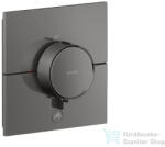 Hansgrohe AXOR SHOWERSELECT ID Square Highflow, 1 fogyasztó+1 funkciós falsík alatti termosztátos csaptelep, polírozott fekete króm 36777330 (36777330)