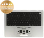 Apple Ramă superioară tastatură pentru MacBook Pro 14", A2442 (2021), A2779 (2023), cu tastatură US și baterie, Silver, 661-32211, Genuine Apple, Silver