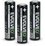 EVOLVEO LiPower 186 Core 2500, Li-ion akkumulátor 18650 (3, 7 V / 2500 mAh), 3 db LIP-1862C-3