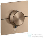 Hansgrohe AXOR SHOWERSELECT ID Square Highflow, 1 fogyasztó+1 funkciós falsík alatti termosztátos csaptelep, szálcsiszolt vörös arany hatású 36777310 (36777310)
