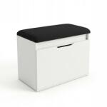 BOXIMO Mdf Cipősszekrény Előszobai Ülőfelülettel Fehér 60X50X35 CM (B10007W)