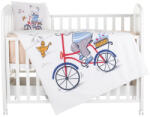 Chipolino 5 részes ágynemű garnitúra - bear with bicycle