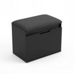 BOXIMO Cipősszekrény Mdf Tárolóval 60X50X35CM Fekete Előszobába (B10007B)