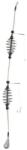  Montura pescuit super caras cu 2 momitoare + 2 carlige legate cu fir textil prokarpfishing